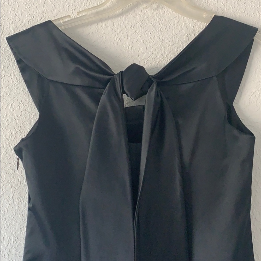 Gorgeous satin like formal black dress.